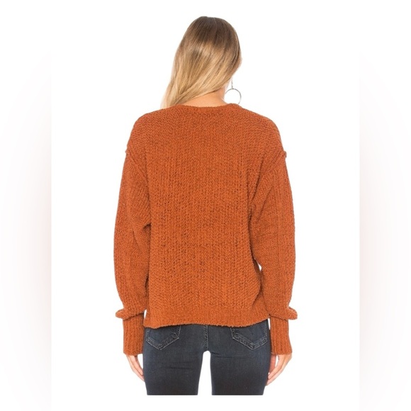 Free People Coco V-Neck Sweater in Terracotta‎ Small - Picture 4 of 11